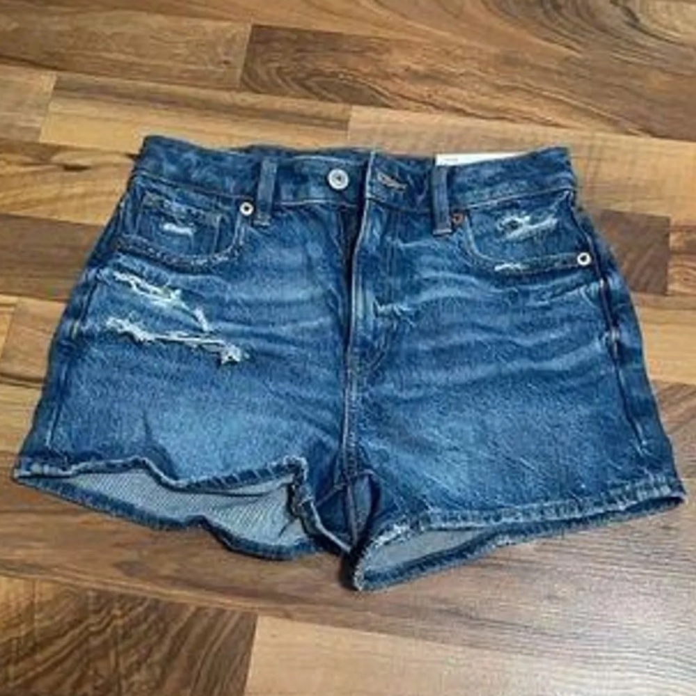 American Eagle Outfitters Ripped Blue Denim Shorts